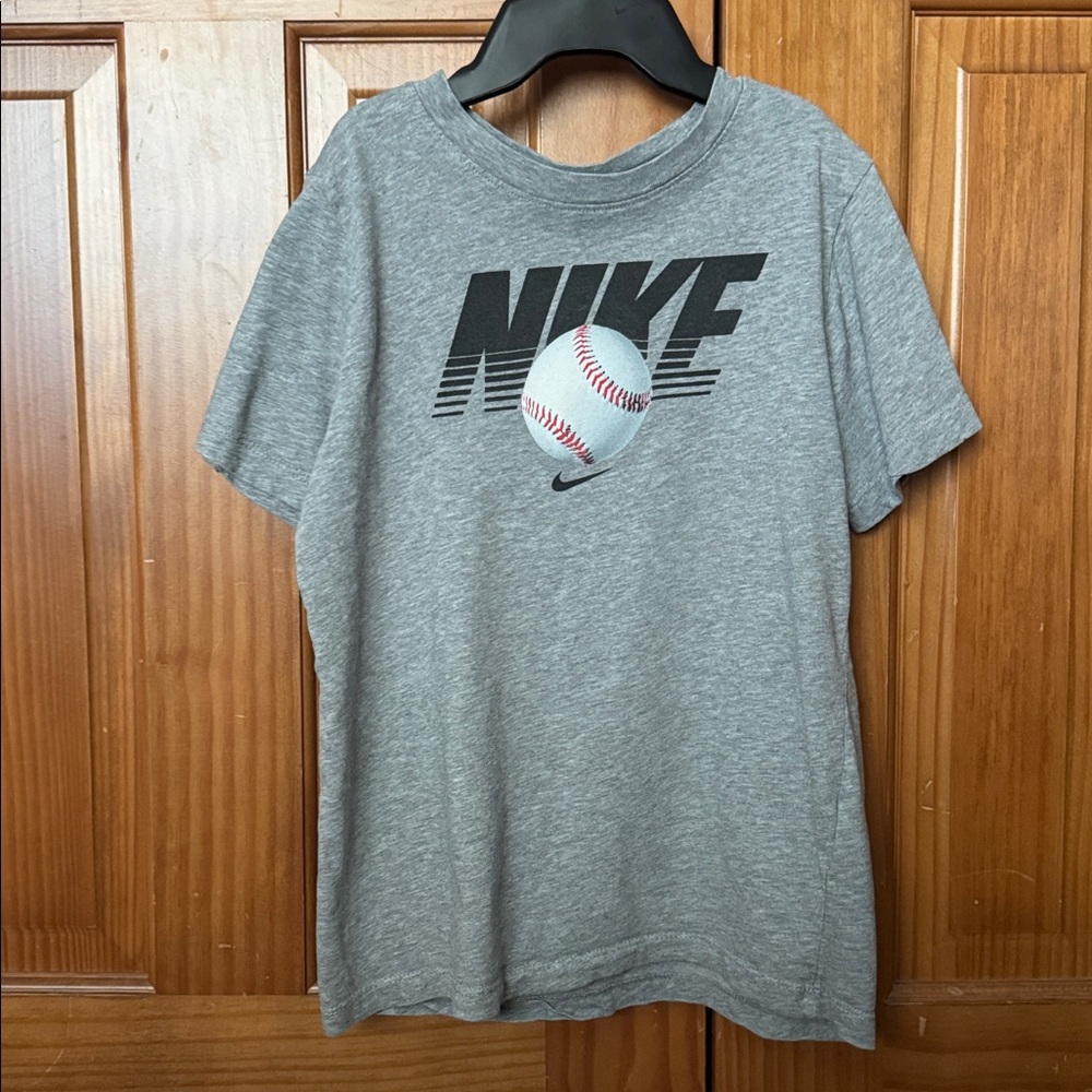 2 Pack Lot Boys Youth Baseball T Shirts Nike Under Armour Red Gray Medium - Picture 7 of 10